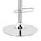 Armen Living Colby Adjustable Cream Faux Leather and Chrome Finish Bar Stool LCCYBAWACR - alternate 4